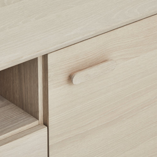 Furnhouse 3-deurs dressoir Porto - Witte olie - MDF, Eikenfineer - 42x160x79