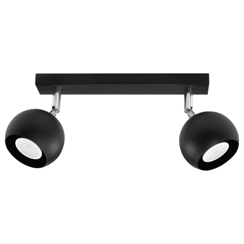 Sollux Lighting Plafondlamp OCULARE 2 zwart - 30x10x16cm