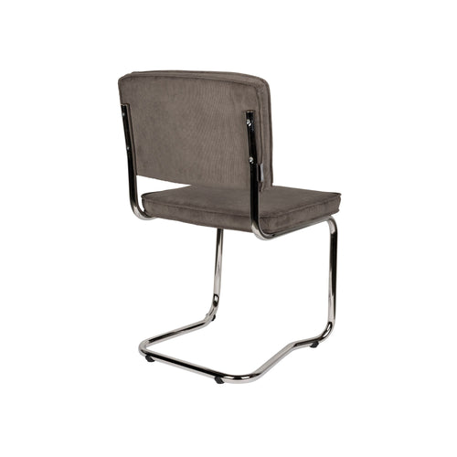 Zuiver Ridge Rib Kink Eetkamerstoelen  Grijs - Set van 2 - vtwonen shop