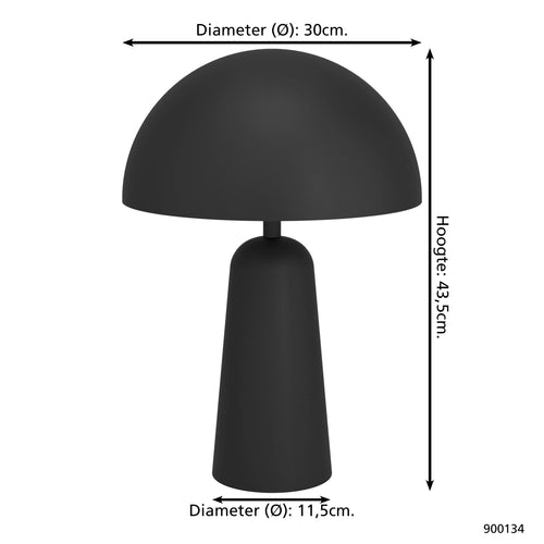EGLO tafellamp Aranzola - e27 - 45 cm - zwart, wit - vtwonen shop