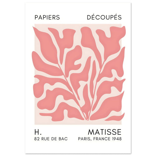 Artfulprints  Matisse – Seabed shapes taupe   poster A4 21x29.7 cm - vtwonen shop