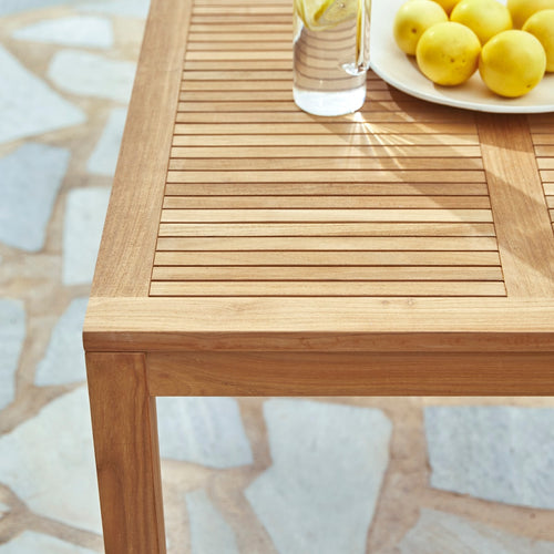 Tikamoon Teo - Massief teakhouten tuintafel voor 6/8 personen. - Naturel - vtwonen shop