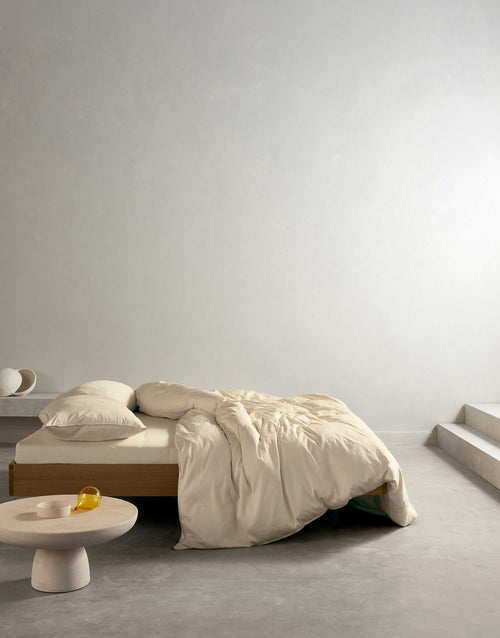 Essenza Minte dekbedovertrek - Tweepersoons – 200x200/220 cm - Oatmeal