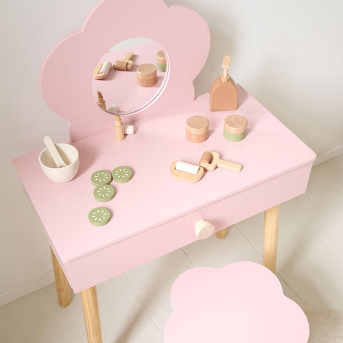 Petite Amélie Kinder kaptafel FLEUR - MDF - roze