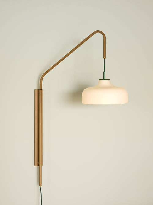 Hübsch wandlamp Current - glas/ijzer - 71x30xh111cm