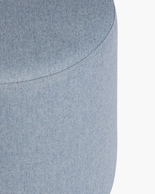 noo.ma Folk Pouf Low - Baby Blue Wool