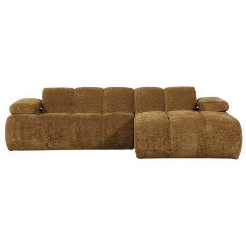 WOOOD chaise longue rechts Mojo - Geweven Ribstof - Honing Geel - vtwonen shop