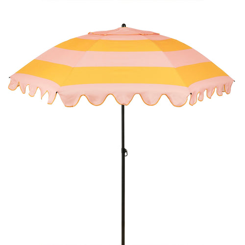 Edelman stokparasol Jessy streep geel - Ø197 x 238 cm