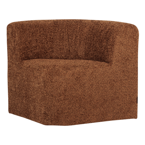 WOOOD eetbank hoek met rugleuning Mojo Base - Wollig - Roestbruin - 83x80x80