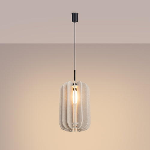 Sollux Lighting Hanglamp MULA 27 beige - 27x27x165cm