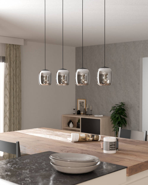 EGLO hanglamp Ciampino - e27 - 97,5 cm - zwart/grijs - glas - vtwonen shop