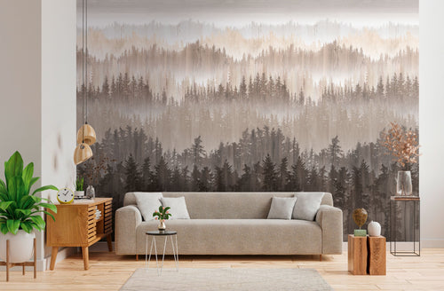 Livingwalls fotobehang bomen bruin, beige en crème - 159 x 280 cm - AS-391812 - vtwonen shop