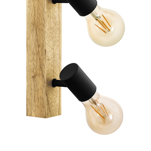 EGLO spot Townshend 3 - e27 - 63 cm - bruin/zwart