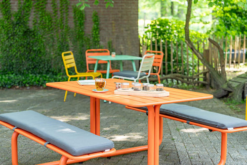 MaximaVida metalen picknicktafel Max oranje - 150 cm - vtwonen shop