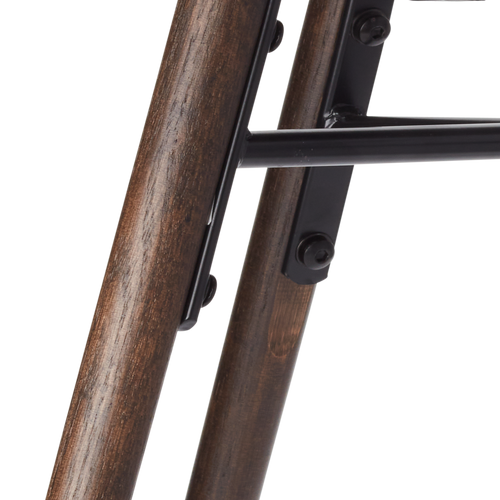 Nolon Nena-Liz eetkamerstoel wit met naturelbeige zitkussen - walnoot houten onderstel