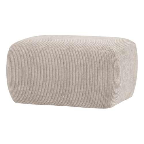 WOOOD poef Mojo Base - Ribstof - Ecru - 45x84x64