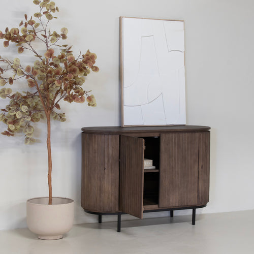 Giga Meubel Dressoir Tora - Donkerbruin Hout - 115x43x80cm - vtwonen shop