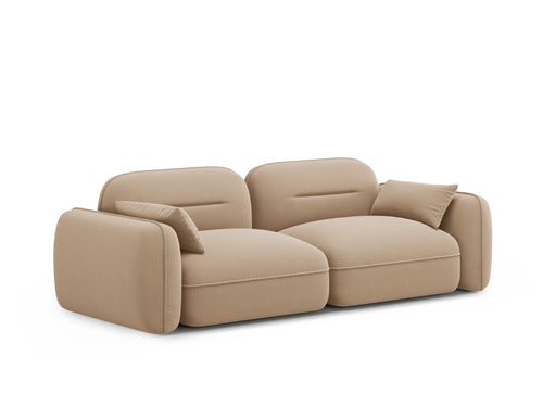 Cosmopolitan Design Modulaire bank Sydney 3-zits, flueel, zand - 90x230x70cm