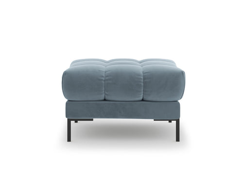 Cosmopolitan Design Poef Bali flueel, lichtblauw - 60x60x41cm