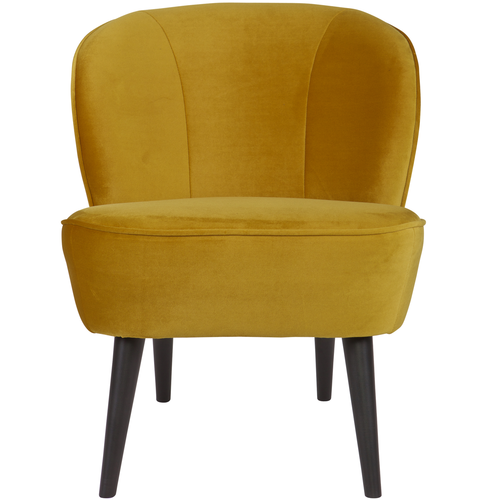 WOOOD fauteuil Sara - Velvet - Oker - 59x71x70 - vtwonen shop