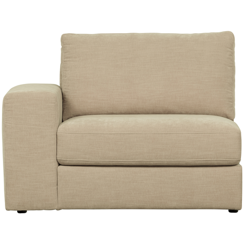vtwonen 1-zits bank element met arm links Family - Polyester - Zand - 85x115x98