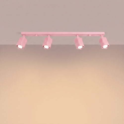 Sollux Lighting Plafondlamp RAYO 4L roze - 81x6x16,5cm