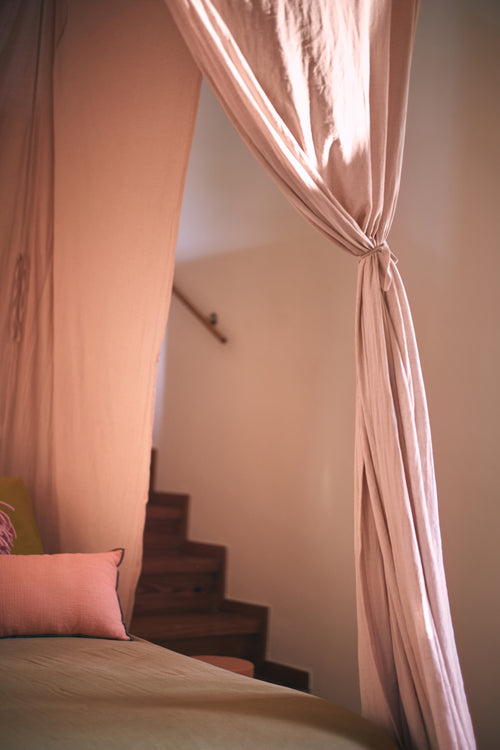 HKLIVING bedhemel – sunset – roze