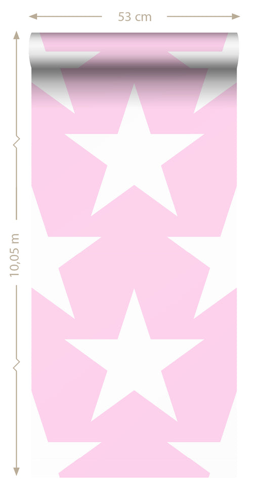 Sanders & Sanders behang sterren zacht roze - 53 cm x 10.05 m - 935255