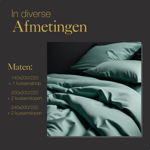 Ten Cate premium - dekbedovertrekset - 200x200/220 - 100% katoen satijn - mint