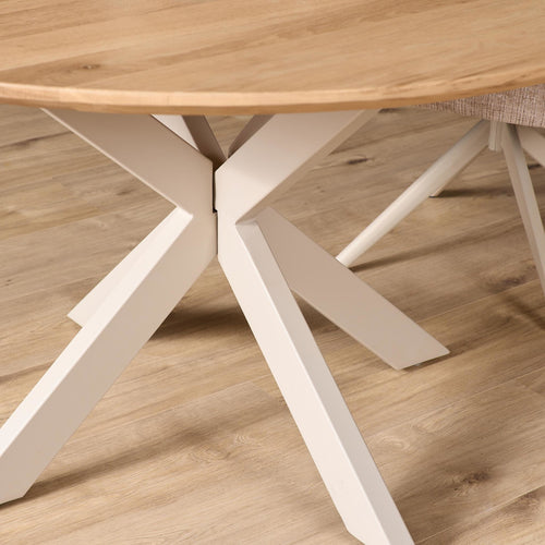 Starfurn Eettafel Ferris - Rond Zand/Eikenhout - Ø150x76cm