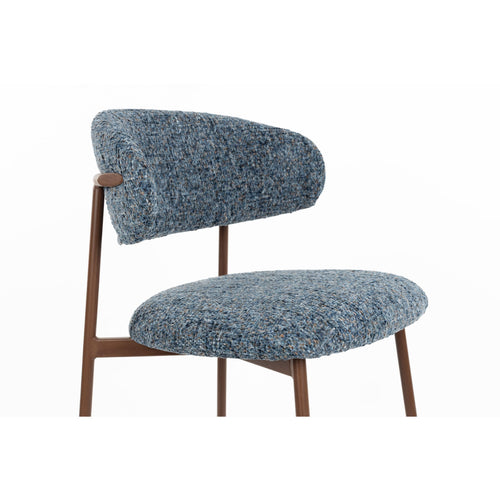 Housecraft Living Claes Barkrukken rugleuning 65 cm Gemêleerd Blauw - Set van 2