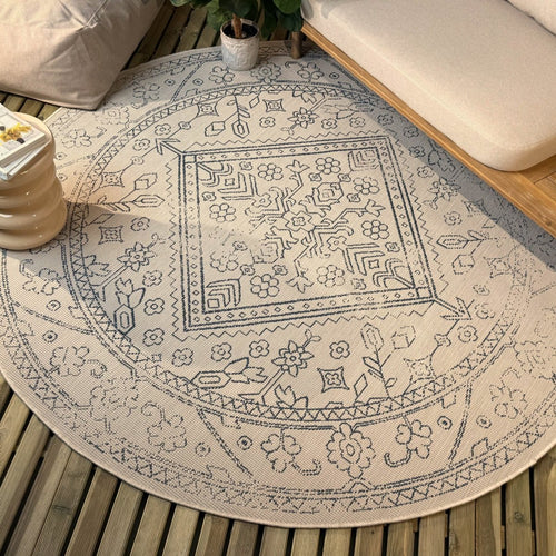 Rond buitenkleed Nova blauw - Interieur05 - 200 x 200 cm - vtwonen shop