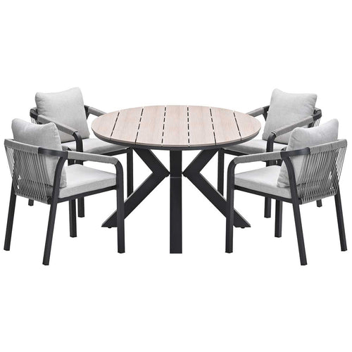 Garden Impressions tuinset Tarera - Tulli - taupe - 180x115 cm - 5-delig