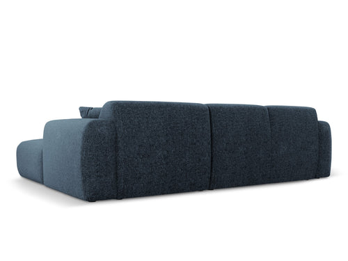 Cosmopolitan Design linker hoekbank Nolio 4-zits, chenille, koningsblauw - 170x260x72cm