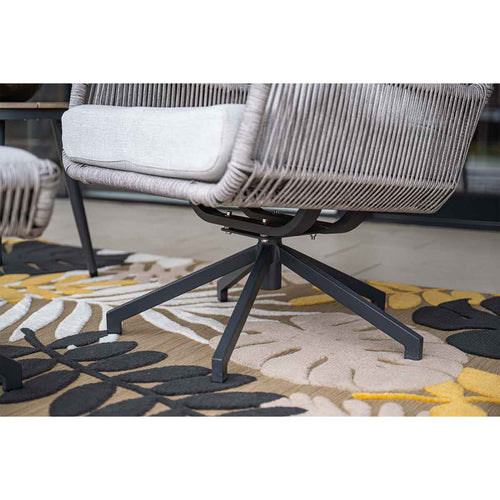 Garden Impressions loungestoel Bosh zand draaibaar incl. voetenbank