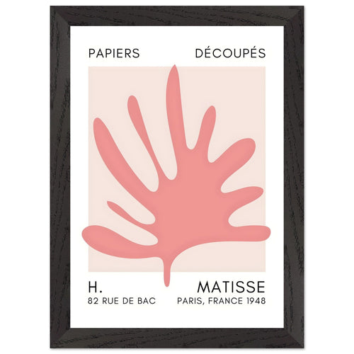 Artfulprints Poster met Lijst Matisse – Coral drift taupe   - A4 21x29.7 cm - Taupe