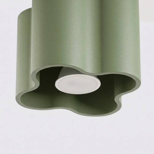 Sollux Lighting Plafondlamp OVIO 1 olijfgroen GU10 - 12x12x10cm