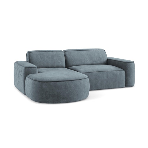 LaMiaSofa hoekbank links Melissa - chenille stof - jeans - 224x166x70