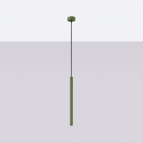 Sollux Lighting Hanglamp ARCHE 1 olijfgroen - 8x8x120cm