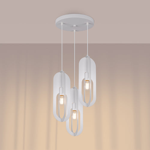 Sollux Lighting Hanglamp NICUS 1 wit - 43x43x130cm