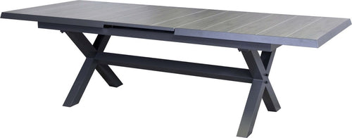 Sens-Line - Monaco Keramiek - Uitschuifbare tuintafel - 207-267cm - Antraciet