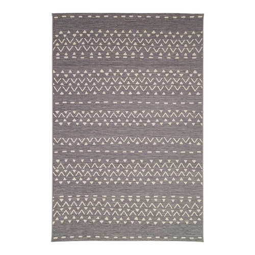 AFK Living vloerkleed Kalimba - voor binnen en buiten - grijs - 200 x 290 cm