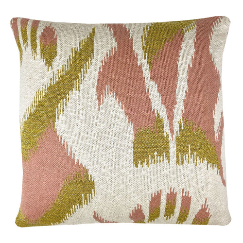Malagoon kussen Ikat - roze - 50x50cm 100% organisch katoen