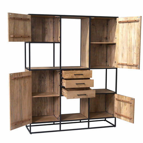 Starfurn Vakkenkast Dakota - Naturel Hout - 160x45x200cm