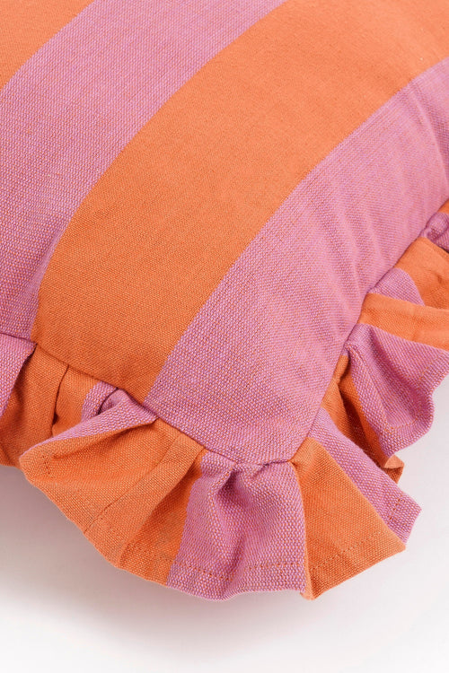 Mica Decorations Sierkussen - L45 x B45 x H10 cm - Katoen - Lila, Oranje - vtwonen shop