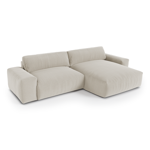 Sia Home - Rechte hoekbanken BLISS - Zacht aanvoelende geweven stof - Beige - 310cm - vtwonen shop