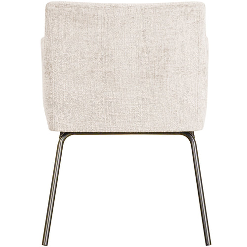 WOOOD eetkamerstoelen Kam - Polyester - Off White - Set van 6