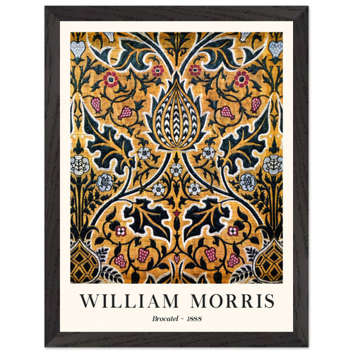 Artfulprints Poster met Lijst William Morris - Brocatel 1888   - 30x40 cm - Goud
