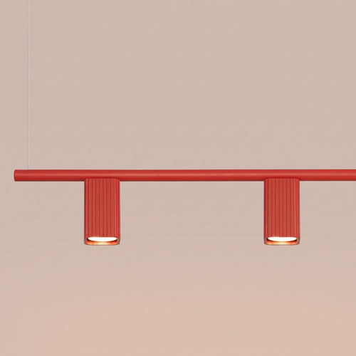 Sollux Lighting Kroonluchter RAYO 4 rood - 122x6x208cm