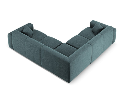 Cosmopolitan Design Symmetrische hoekbank Nolio 5-zits, chenille olie - 252x252x72cm